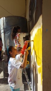 Girls painting
